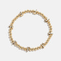 Gold/Pavé Repeating Initial Pisa Bracelet - F