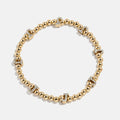 Gold/Pavé Repeating Initial Pisa Bracelet - J
