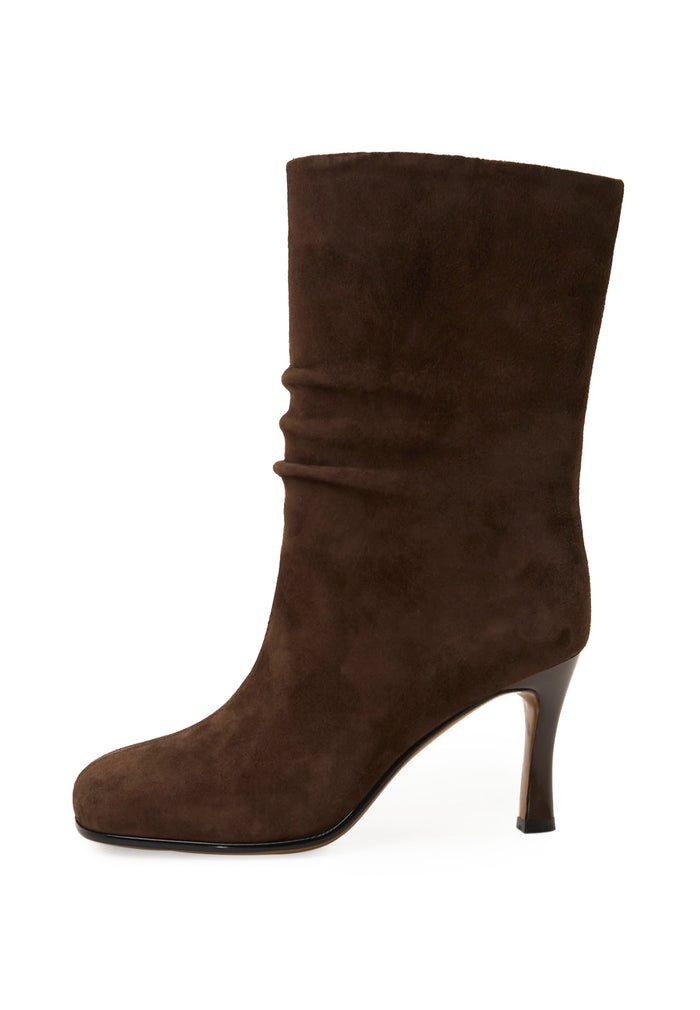Grace Suede Ankle Boots - Brown