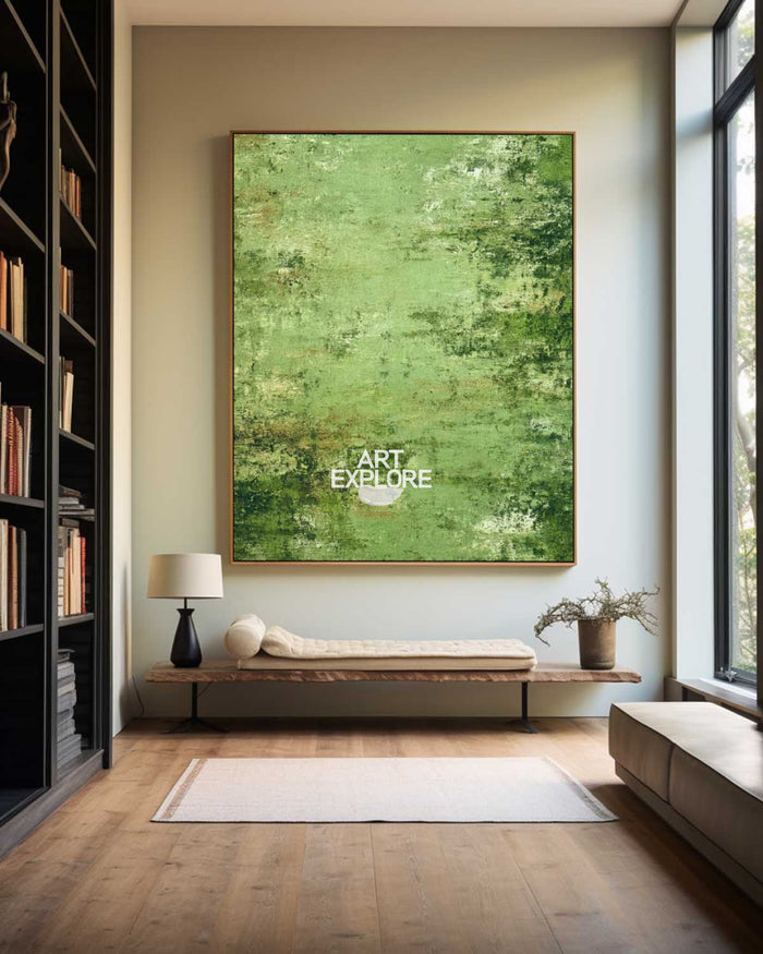 Green Wabi-sabi Art #ABAV672