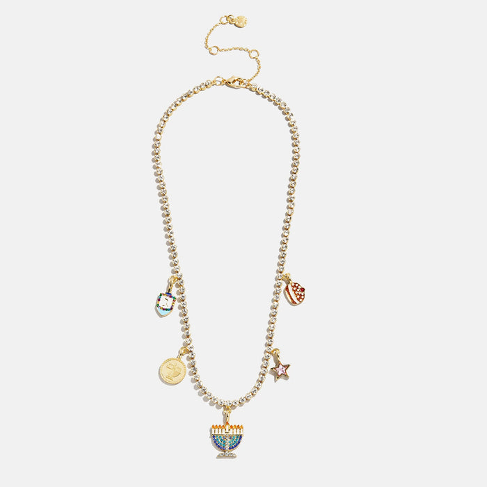 Happy Hanukkah Kids' Charm Necklace - Menorah