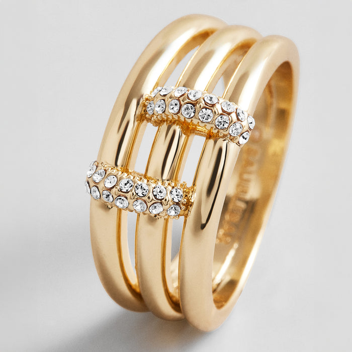 Helen Layered Ring - Gold/Pavé