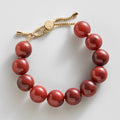 Jane Beaded Bracelet - Cherry Red Bead