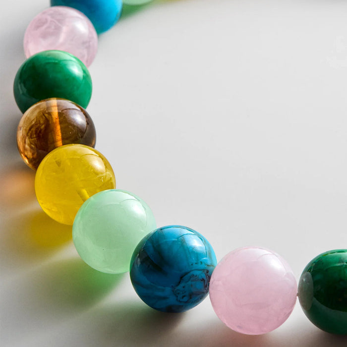 Jane Beaded Necklace - Natural Multi Bead