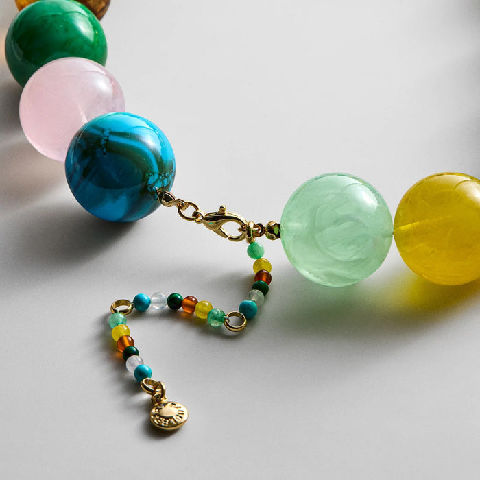 Jane Beaded Necklace - Natural Multi Bead
