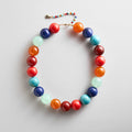 Jane Beaded Necklace - Red/Blue Multi