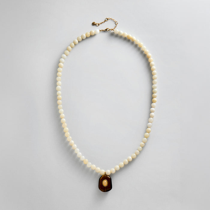 Janelle Semi-Precious Necklace - Ivory
