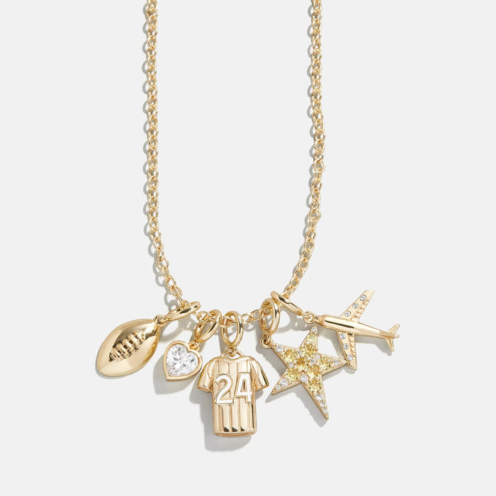 Jersey Custom Cluster Charm - White
