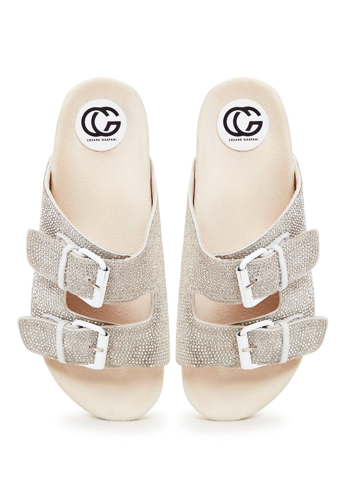 Jewel Flat Sole Mules - Cesare Gaspari - Mule