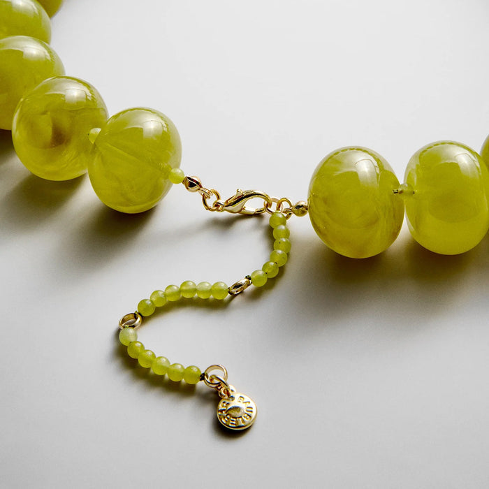 Joan Semi-Precious Necklace - Olive