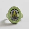 Joy Pop Cubic Zirconia Ring - Dark Green/Olive Green
