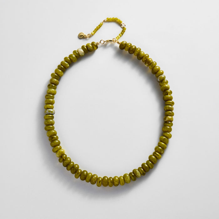 Joyce Semi-Precious Beaded Necklace - Olive