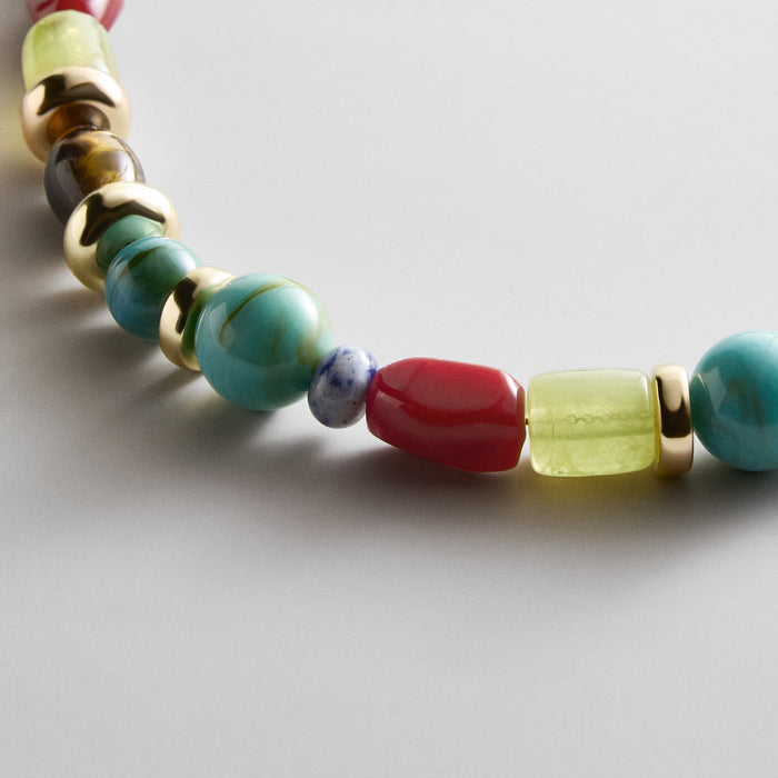 Justine Semi-Precious Beaded Necklace - Multi Bead