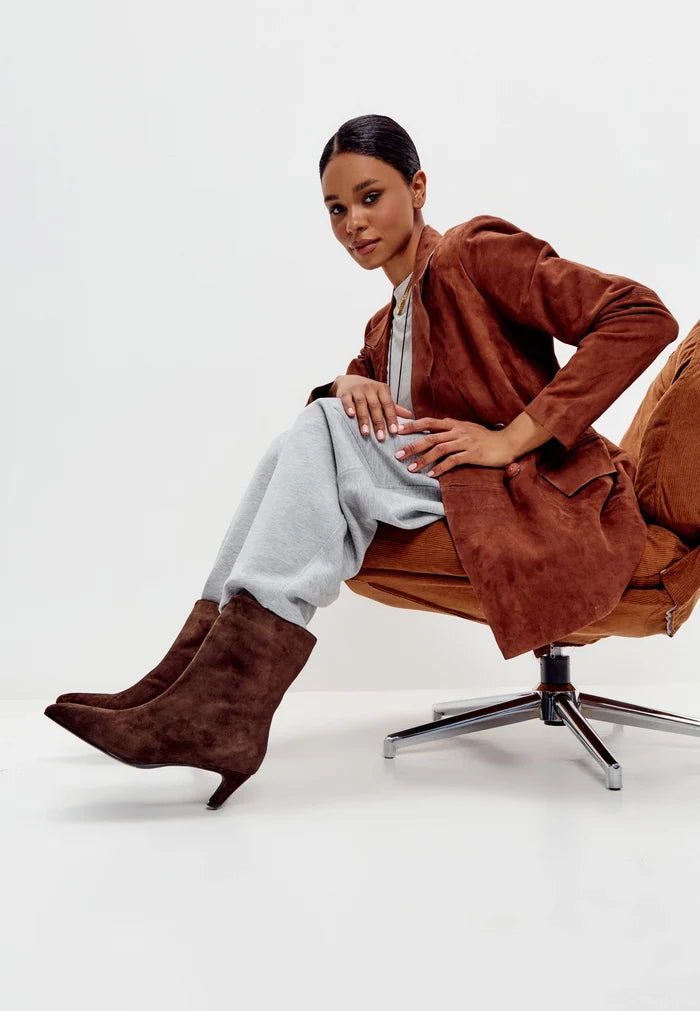 Kitten Heel Ankle Boots Dolly - Brown