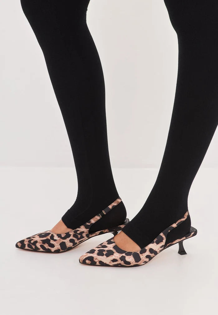 A pair of trendy women's leopard print stiletto heeled pumps, perfect for adding a fierce touch to any outfit.