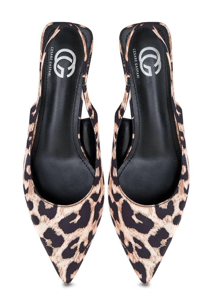 A stylish pair of leopard print stiletto heeled pumps, perfect for women who love high heel pumps and animal print heels fashion trends.