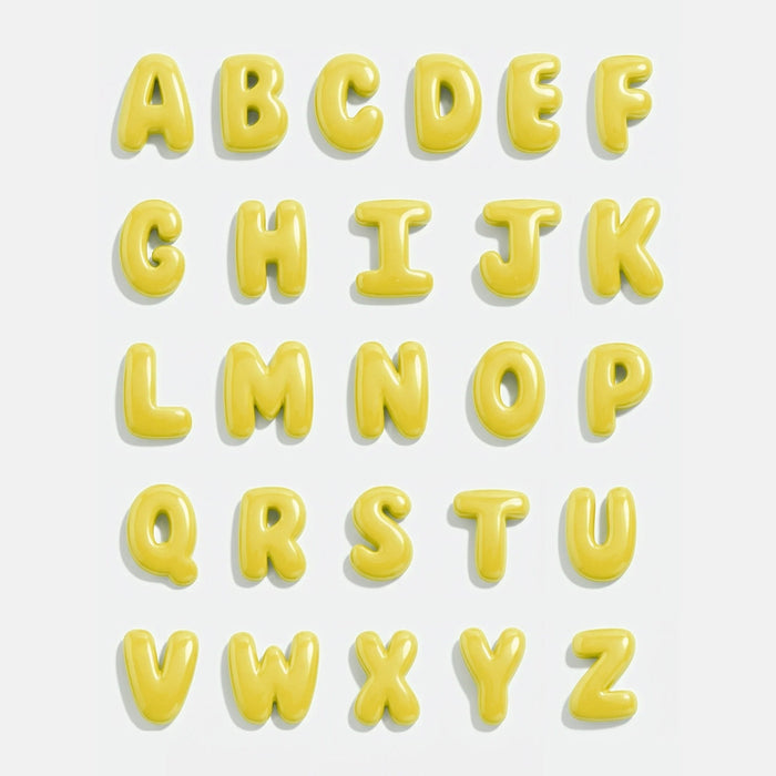 Knotty Enamel Initial Custom Bracelet - Blue/Yellow Single Letter