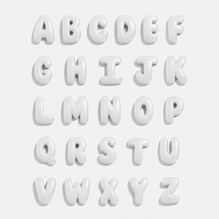 Knotty Enamel Initial Custom Bracelet - Multi/White Single Letter