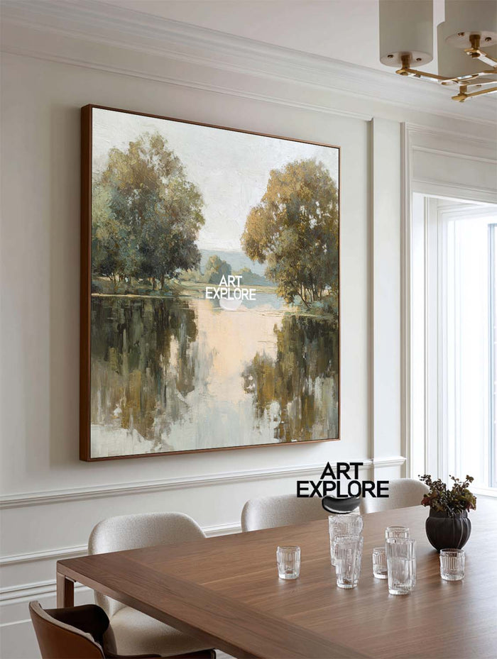 Minimalist Nature-Inspired Textured Painting – ArtExplore