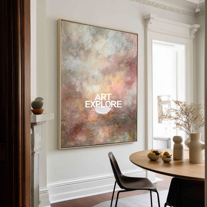 Textured Cosmic Abstract Painting, Modern Large Space Oil Wall Decor ArtExplore