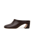 Leather Mule Pumps – Brown