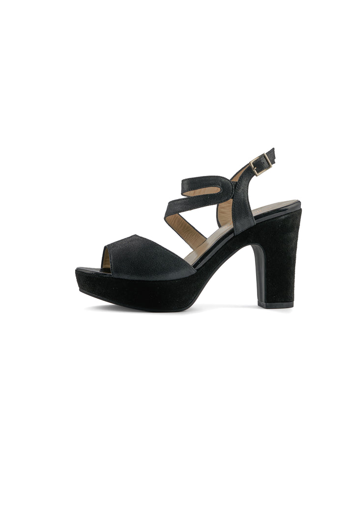 Leather Platform Sandals – Black