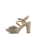 Leather Platform Sandals – Gold