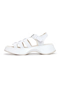 Leather Platform Sandals Joanna - White
