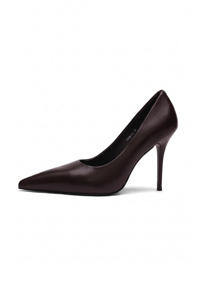 Leather Pointed Pumps - Plum Violet