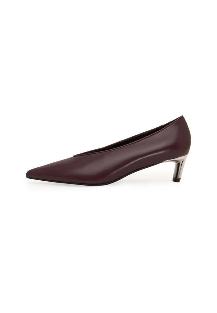 Leather Pumps Di – Burgundy