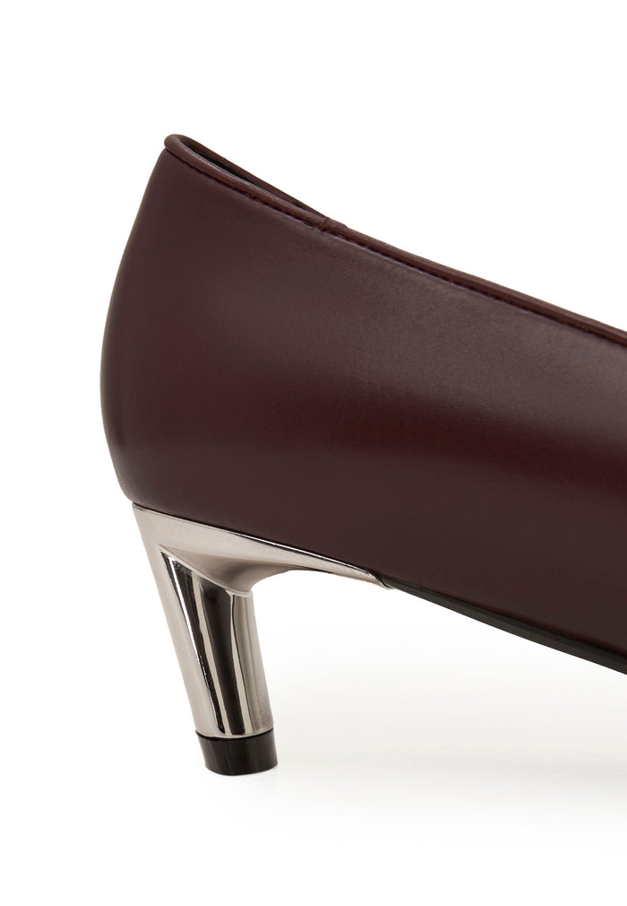 Leather Pumps Di – Burgundy