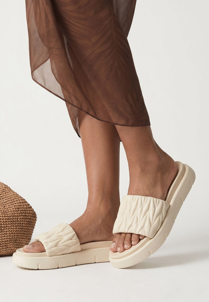 Leather Sandals Mirena - Beige