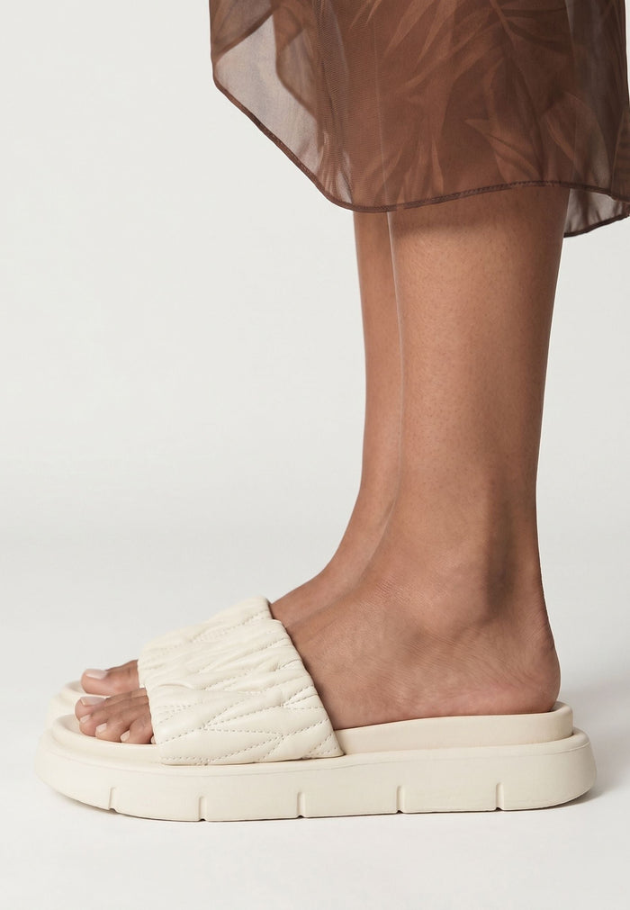 Leather Sandals Mirena - Beige