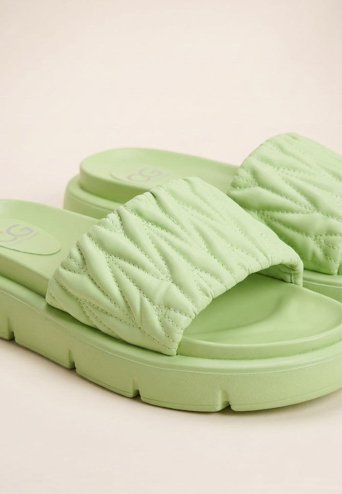 Leather Sandals Mirena - Green