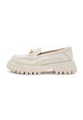 Luxe Chain Loafers - Beige