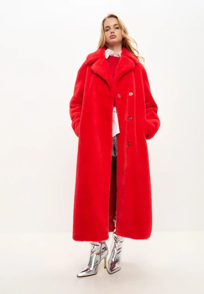 Red / S / Faux fur