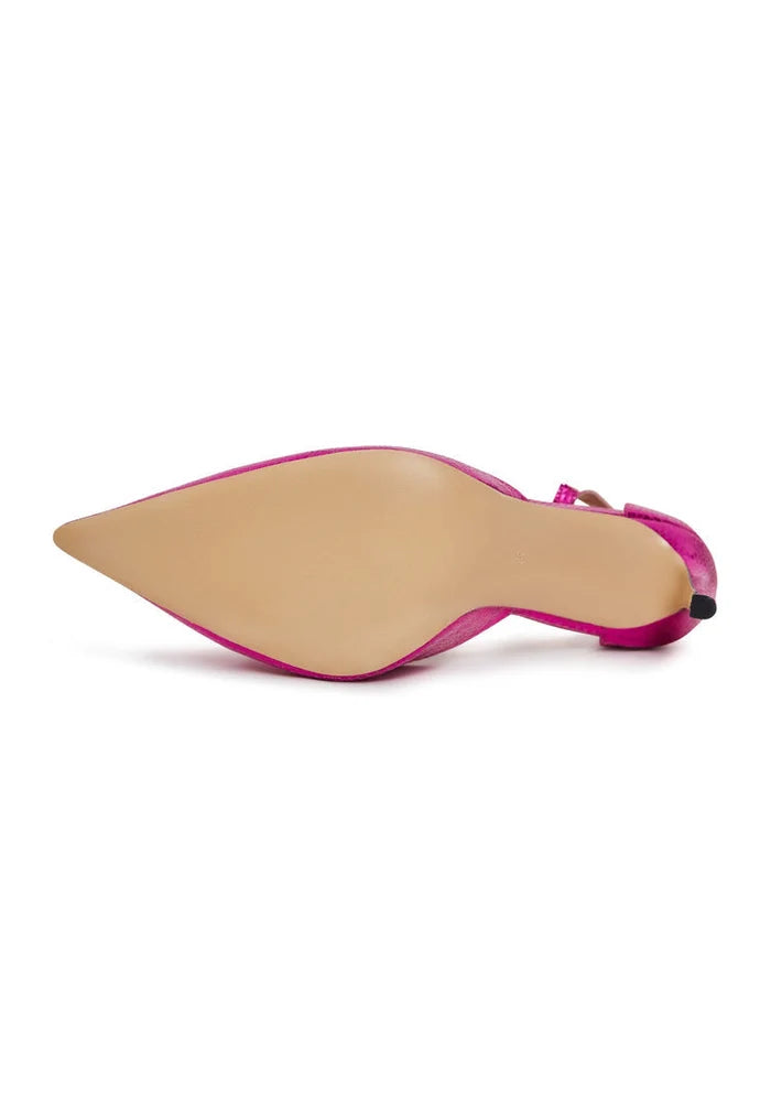 A fashionable pair of elegant pink stiletto pumps, the perfect designer heels for a luxurious and stylish look.