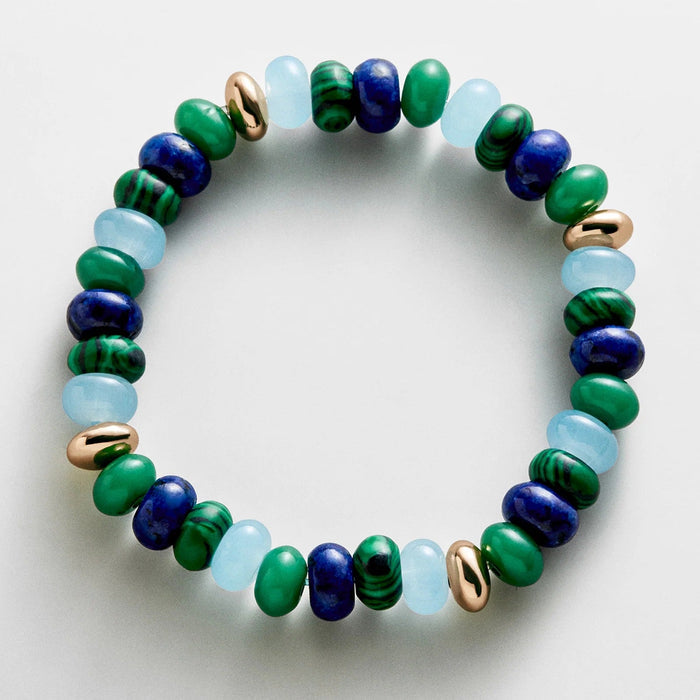 Marjorie Beaded Bracelet - Blue Multi