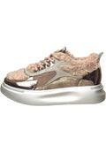 Metallic Cozy Lined Platform Sneakers