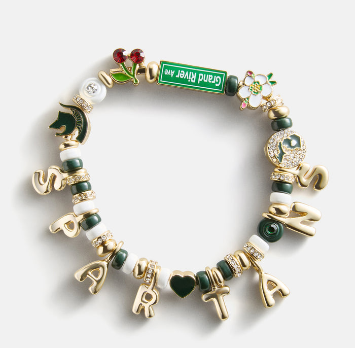 Michigan State University Beaded Charm Bracelet - Michigan State University