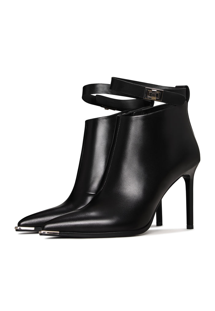 Midnight Charm Stiletto Boots - Black