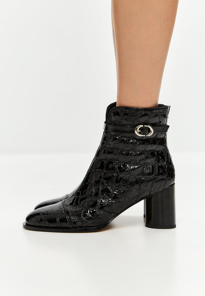 Midnight Croc Block Boots