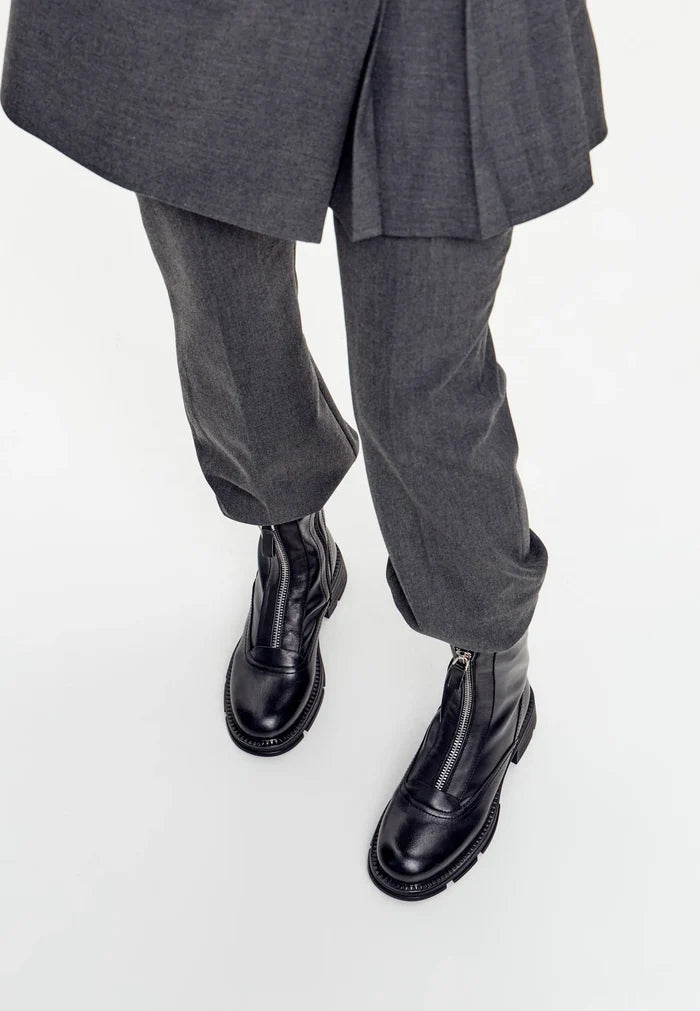 Midnight Zip Combat Boot