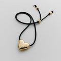 Millie Bubble Heart Cord Necklace - Gold