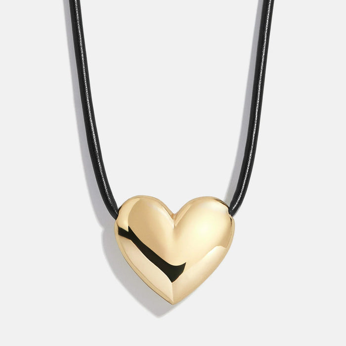Millie Bubble Heart Cord Necklace - Gold