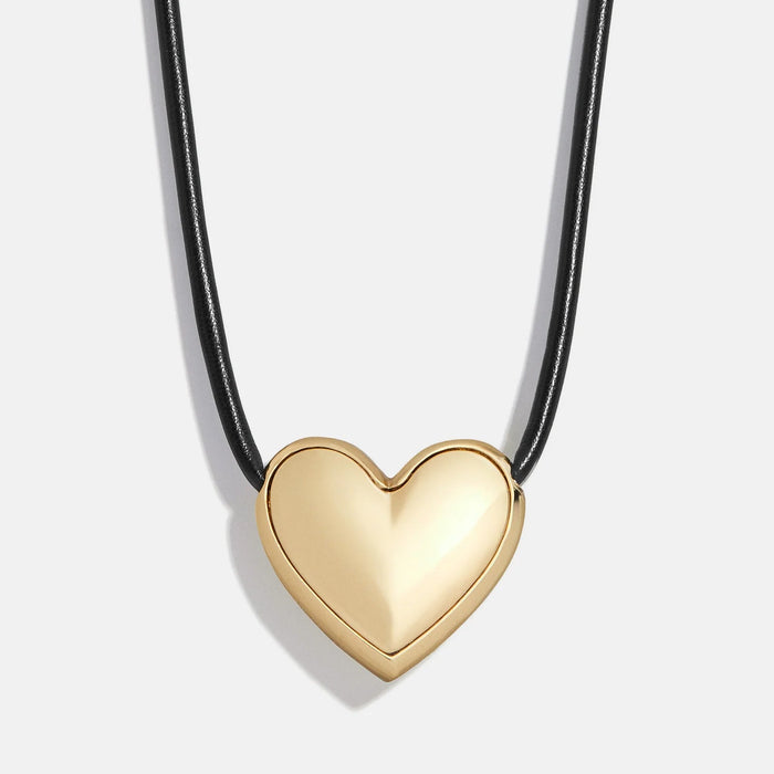 Millie Bubble Heart Cord Necklace - Gold