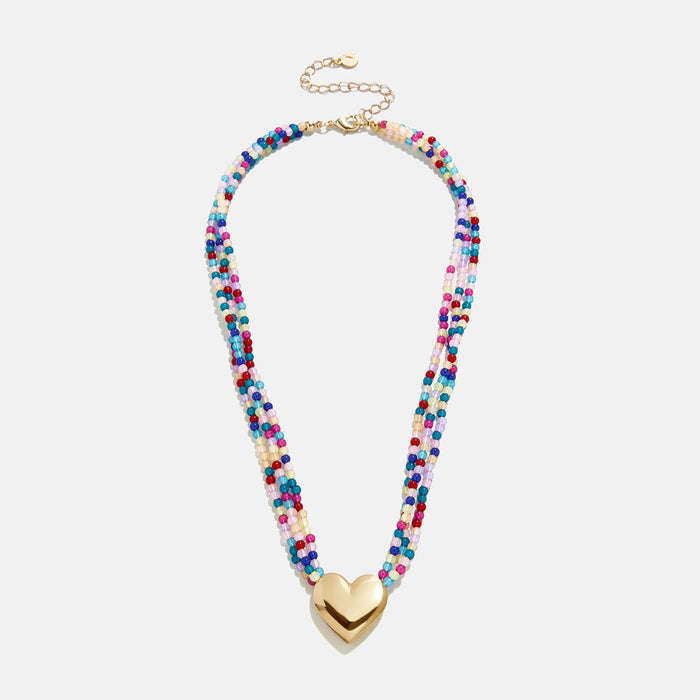 Millie Kids' Bubble Heart Necklace - Gold/Multi