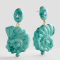 Mina Turquoise Shell Earrings - Turquoise