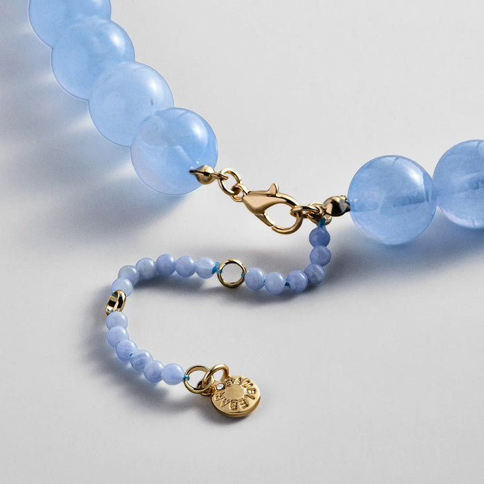 Mini Jane Beaded Necklace - Soft Blue