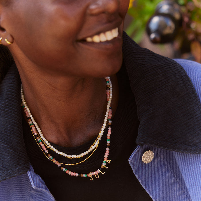 Mini Semi-Precious Custom Necklace - Sunrise Multi